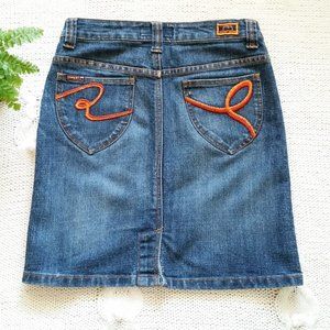 {Crest Jeans} denim skirt, sz XS-S